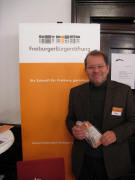 Dr. Wolfgang Klumb, einer der Gründer der Freiburger Bürgerstiftung, am 24.10.2008 auf dem Stiftungstag im Kaufhaus