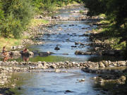 Tele-Blick von der Brcke Fabrikstrasse nach Osten am 1.9.2009