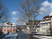 Blick vom Dorfplatz nach Nordwesten am 13.2.2009