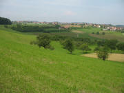 Blick vom Eckacker nach Westen auf Ottoschnwanden am 4.6.2009