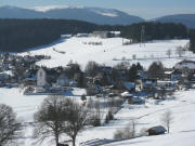 Blick nach Süden über Saig zum Feldberg am 25.1.2009