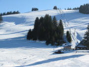 Blick nach Osten ber die Stollenbach-Lifte am 30.1.2009