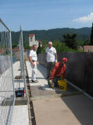 Blick nach Norden ber die Brcke Hammerschmiedstrasse zur Dreifaltigkeitskirche am 26.62009