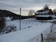 Blick nach Sden - von Hohenegg kommend - auf Burstel am 21.2.2010