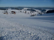 Blick nach Osten ins Einsiedel zu Doldenhof, Josenhof und Kellershof ins Jostal am 24.1.2010 gegen 14 Uhr