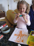 Malen - auf Papier und sogar auf Knete