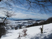 Blick vom Bergkopf ber Gersbach am 21.2.2010 nach Westen zur Hohen Mhr