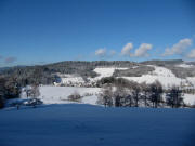 Blick vom Huslemaierhof am 2.1.2010 nach Westen bers Ibental zu Reckenberg