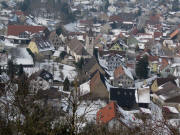 Blick vom Tuniberg-Hhenweg nach Westen auf Niederrimsingen am 16.2.2010