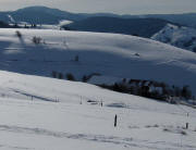 Blick ber die Schindelmatt nach Sden zu Belchen, Stohren, Sittner Berg (von links) am 20.1.2010