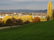 Jesuitenschloss am 31.10.2010: Blick nach Norden über Vauban auf Freiburg