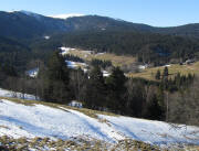 Brental am 7.2.2011: Blick nach Sdwesten ber Zipfelhof (rechts) und Seebachtal zum Feldberg