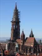 Blick vom Kanonenplatz nach Westen zum Münster am16.1.2011 bei 13 Grad PLUS
