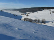 Blick vom Kpfle nach Nordwesten ber Schindelmatt am 2.2.2011