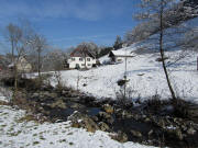 Blick nach Norden ber die Brugga zum Surenhof am 24.2.2011
