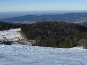 Tote Mann am 6.2.2011 nebelfrei: Blick nach Nordwesten ber den Ruheberg ins Dreisamtal