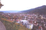 Blick vom Schlossberg über das SWF-Studio ins Dreisamtal